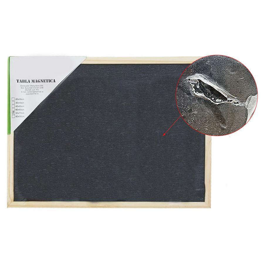 Tabla magnetica cu creta, suprafata de scriere neagra, dimensiune 60x90 cm, lemn, RESIGILAT - imagine 3